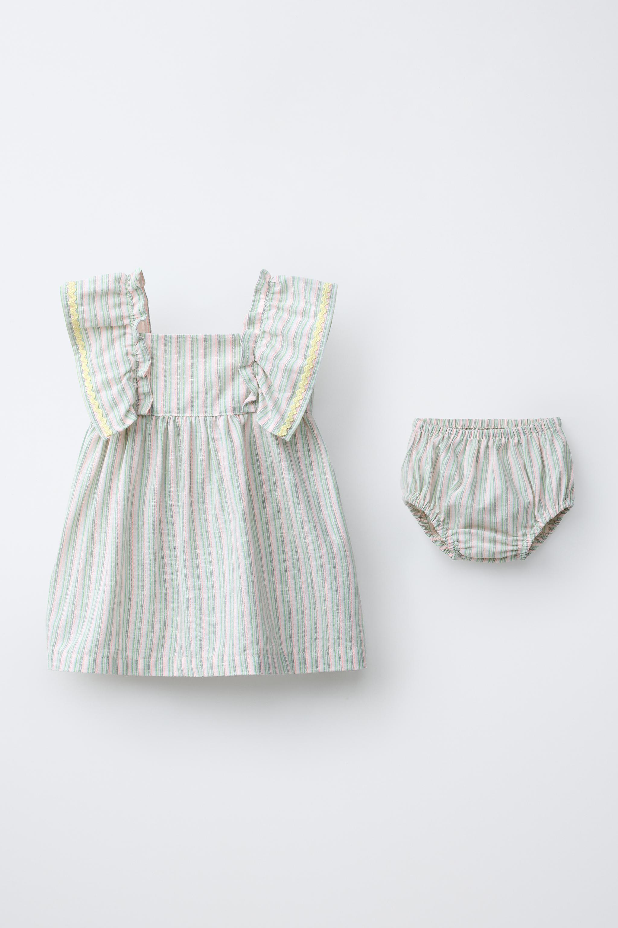 WAVY TRIM DRESS AND PANTY